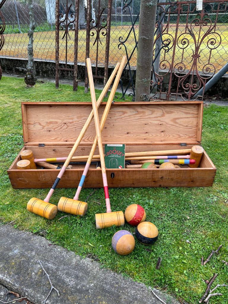 Antique French Croquet Set French & Sons
