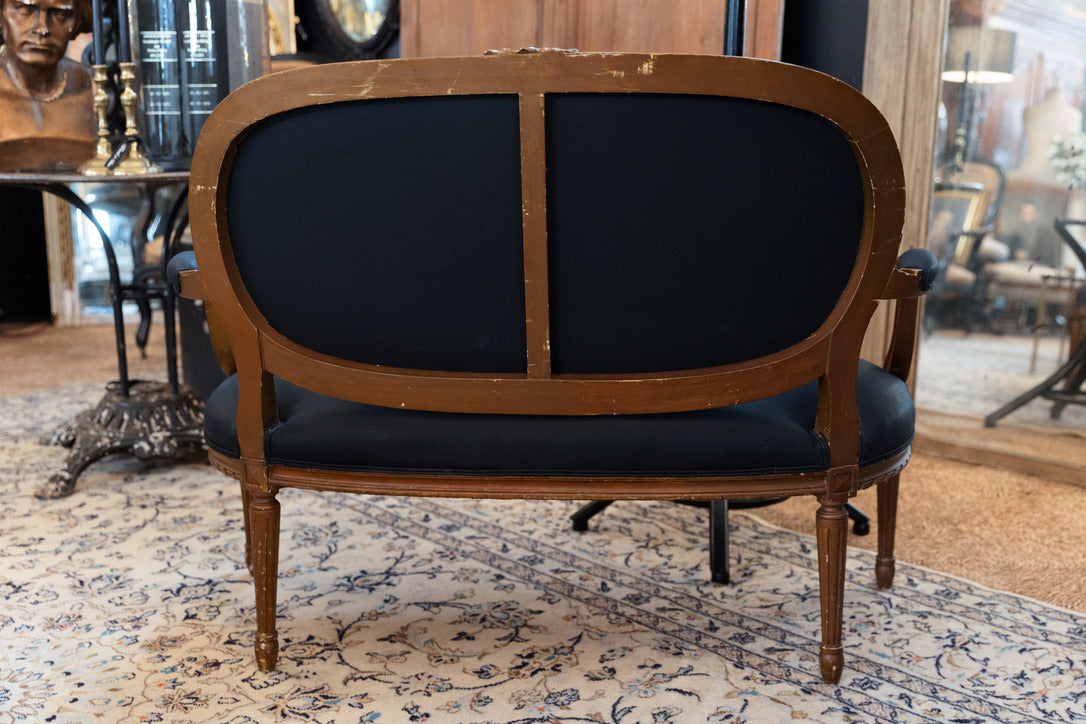 Antique French Louis XVI Style Sofa ~ Noire ~