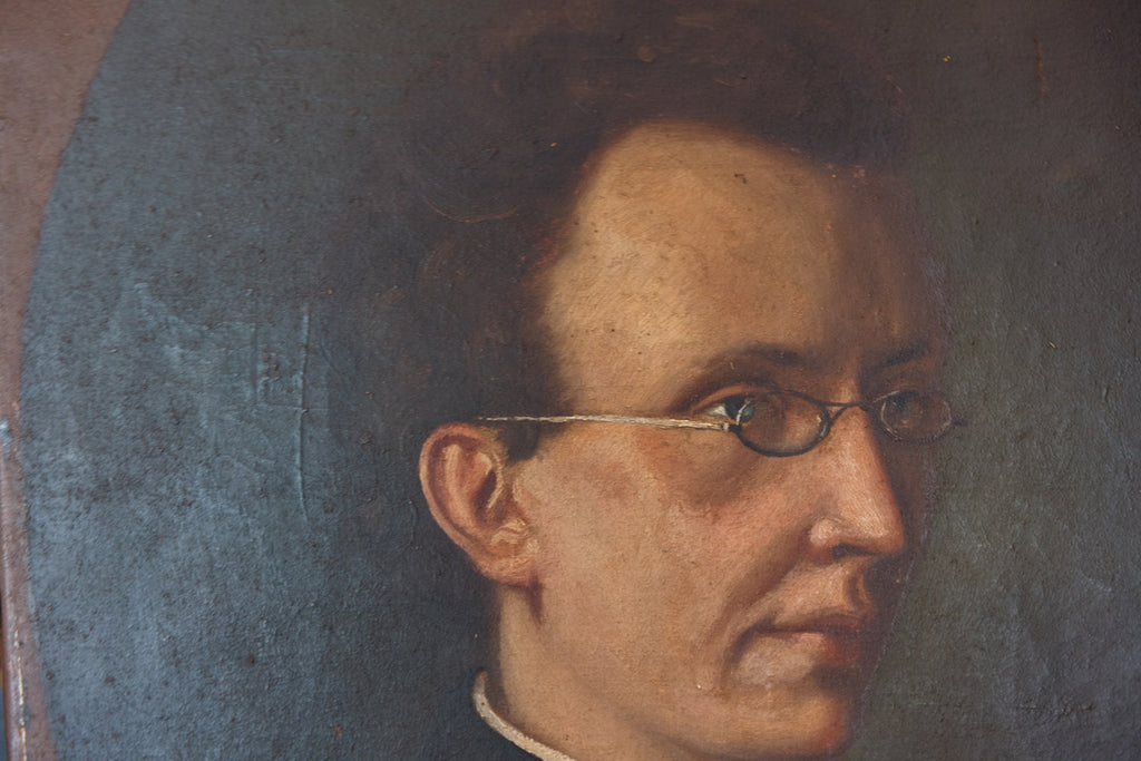 French Oil Portrait - Monsieur With Glasses