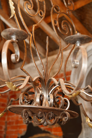 19th Century French Wrought Iron Candelabra