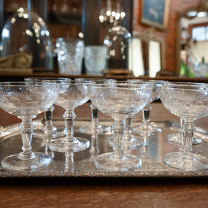 Vintage French Crystal Coupes ~ 1940's