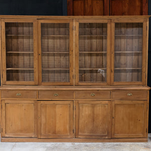 1930's French Pine Library Cabinet