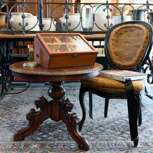 French Oak Hunting Side Table