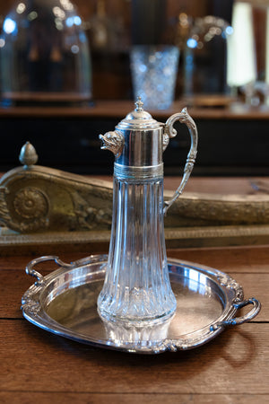 Vintage Silver Plated French Lion Decanter