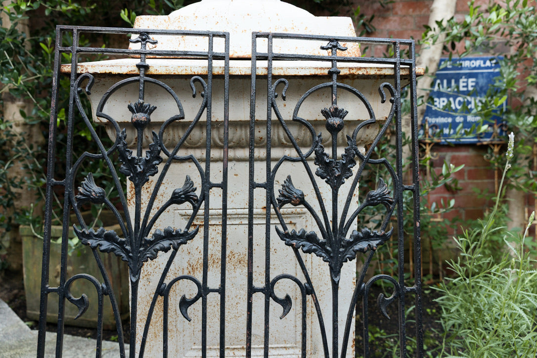 Vintage French Cast Iron Grills ~ Black