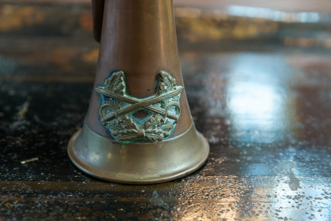 Original Antique French Military Bugle Horn