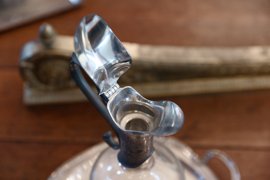 Vintage French Pewter Fish Decanter