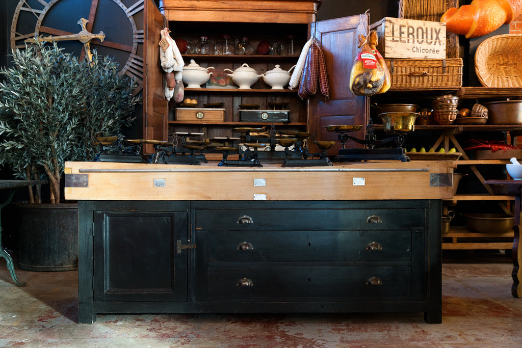Vintage French Industrial Butchers Block