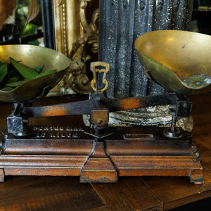 French Force Grocery Scales ~ Bronze Patina