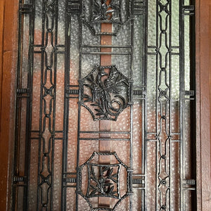 1930's French Oak Farmhouse Door ~ Wrought Iron Window