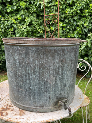 Vintage XL French Copper Cauldron