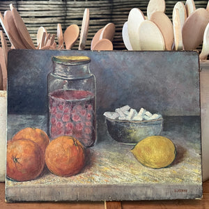 19th Century French Oil Canvas ~ Preserves