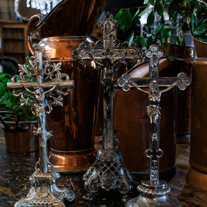 Vintage Belgian Metal Crucifixes