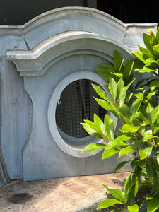 Pair 19th Century French Zinc 'OEIL DE BOEUF'  Chateau Windows