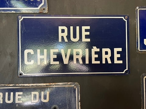 Original Vintage French Enamel Street Signs