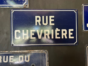 Original Vintage French Enamel Street Signs