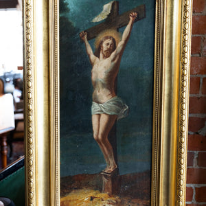 Beautiful Original 19th Century Oil Canvas Painting ~ Jesus Christ