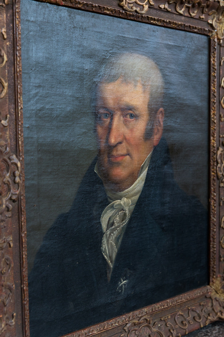 French Oil Portrait Canvas ~ Gilt Frame