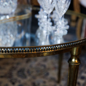 Beautiful French Mid Century Fumed Glass Table