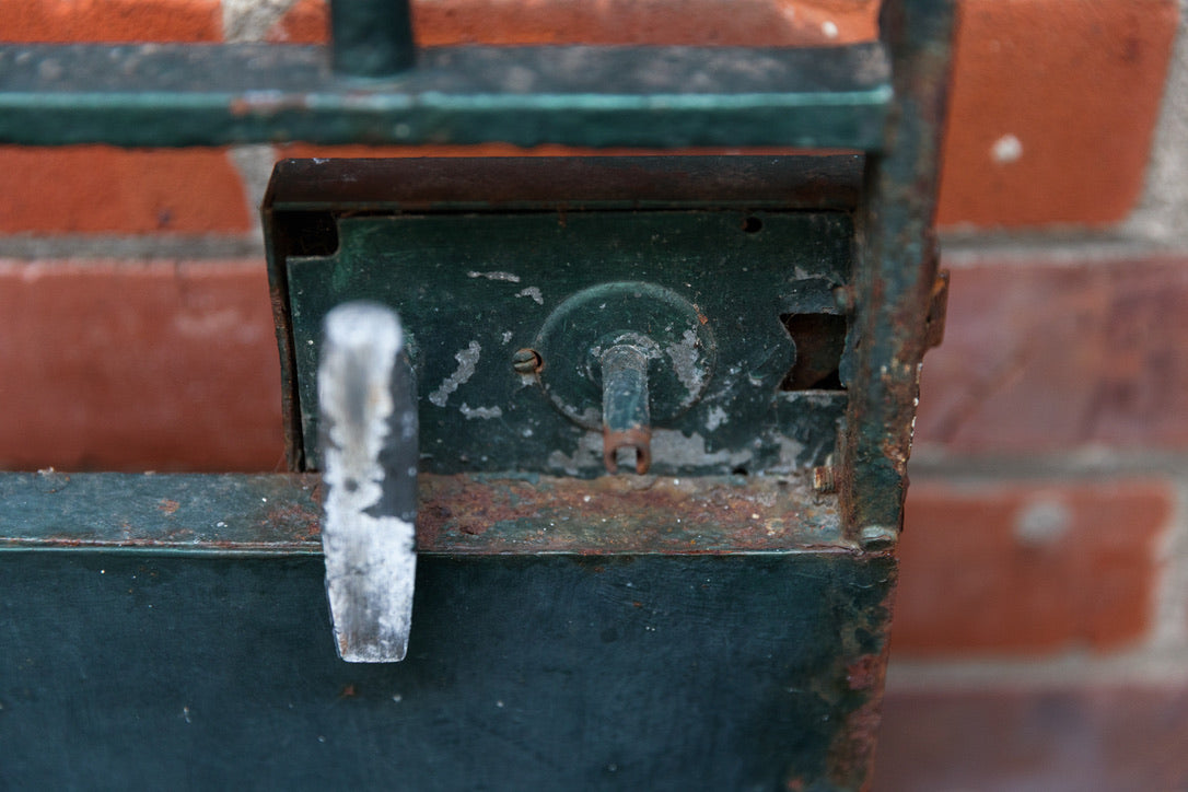 1930's French Iron Gate ~ Green Patina