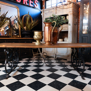 Vintage French Wrought Iron Dining Table