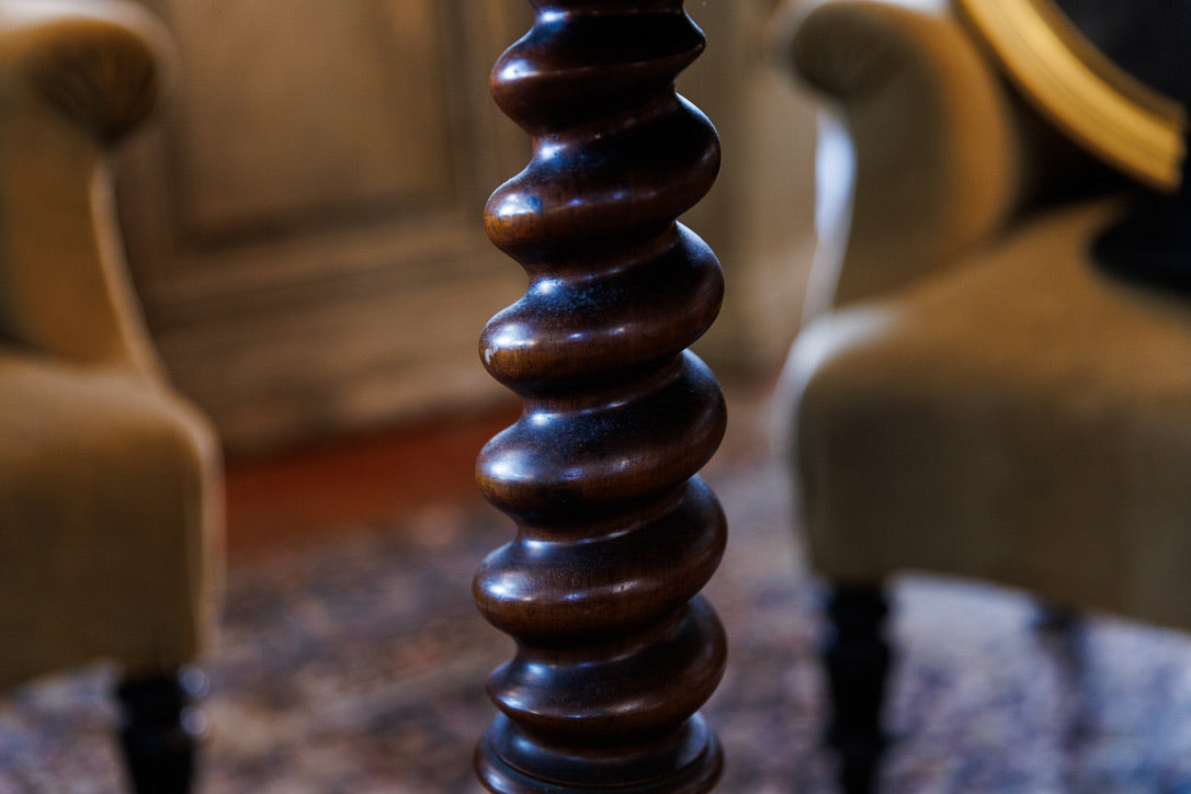 Antique English Mahogany Pedestal Table