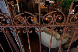 19th Century French Wrought Iron Curved Fencing