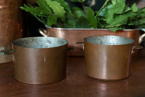 Baby Vintage French Restaurant Kitchen Coppers