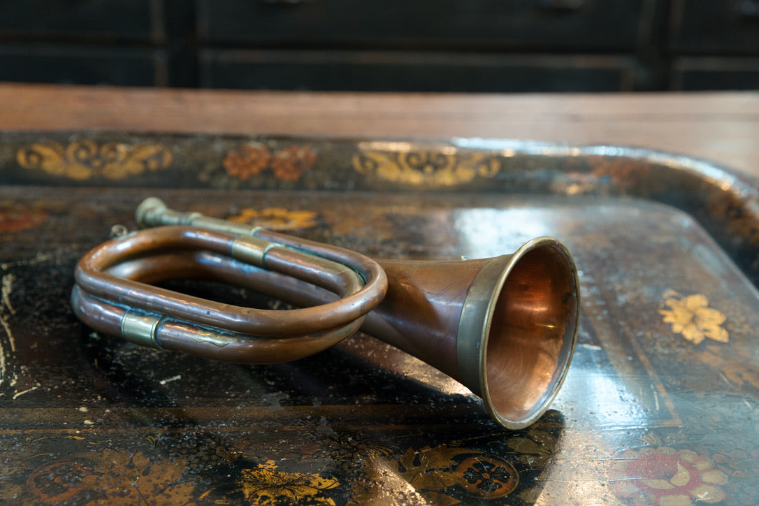 Original Antique French Military Bugle Horn