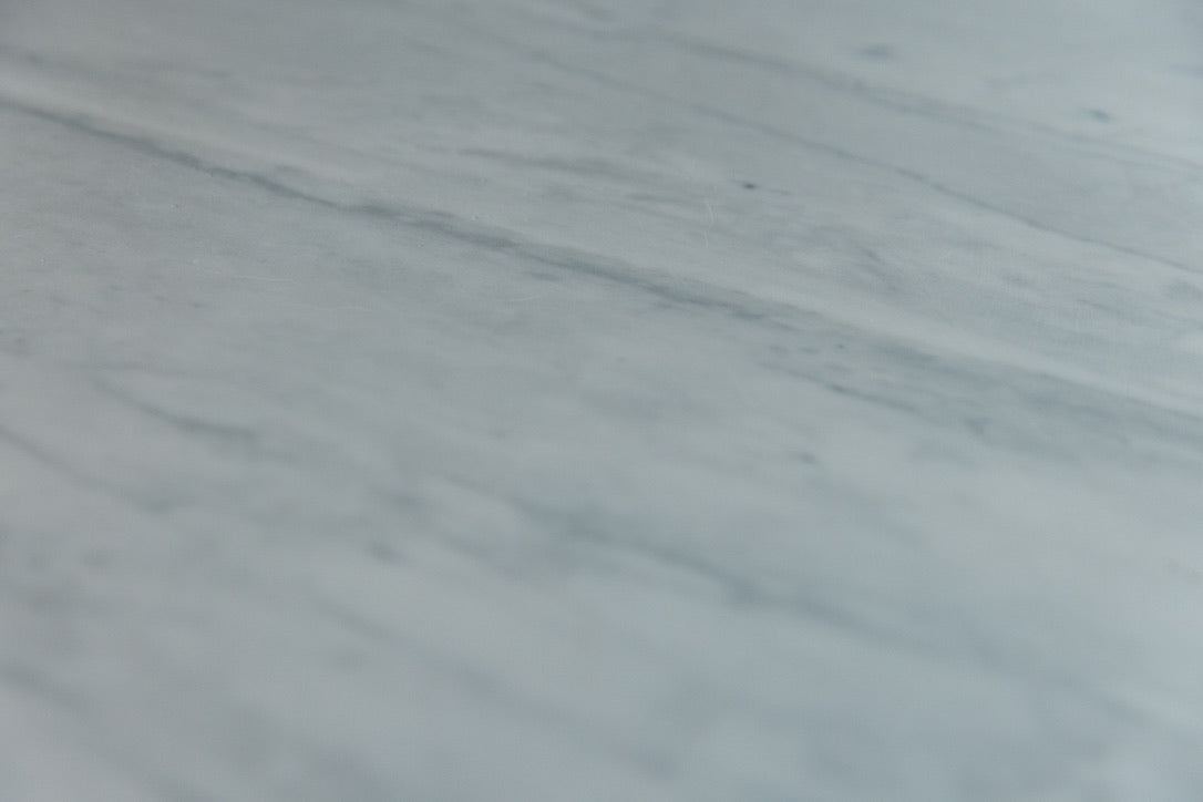 French Marble Bistro/Garden Table ~ White Oval Marble