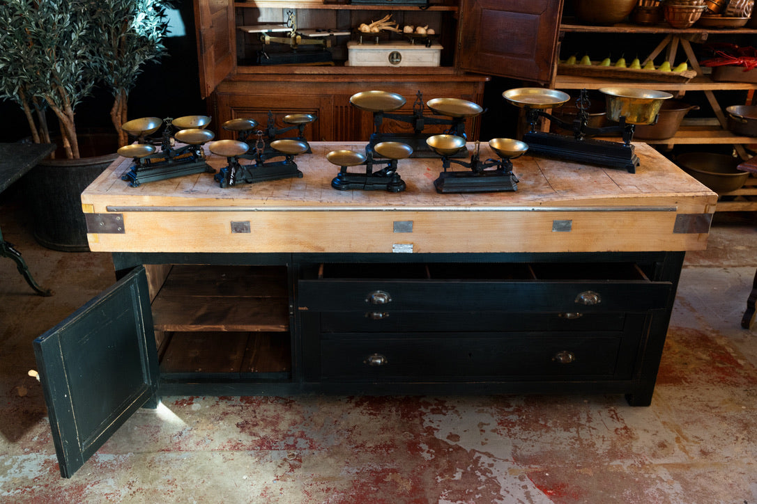 Vintage French Industrial Butchers Block