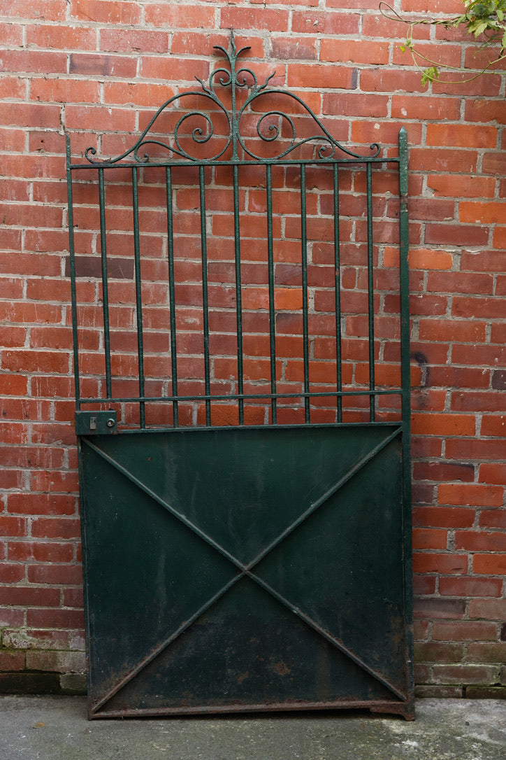 1930's French Iron Gate ~ Green Patina