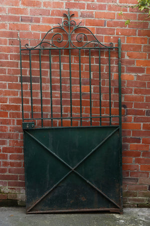 1930's French Iron Gate ~ Green Patina