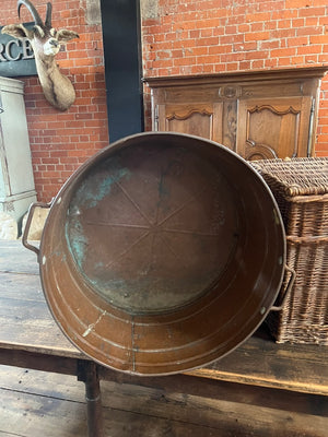 Large French Copper Cauldron ~ 1930's