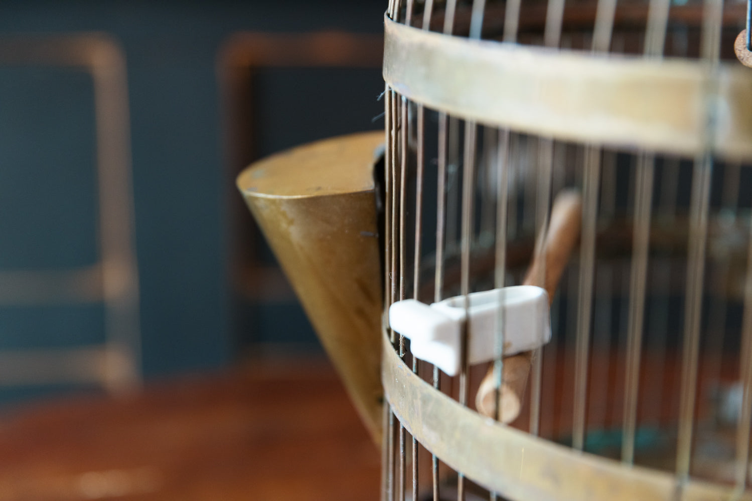 Vintage French Brass Birdcage