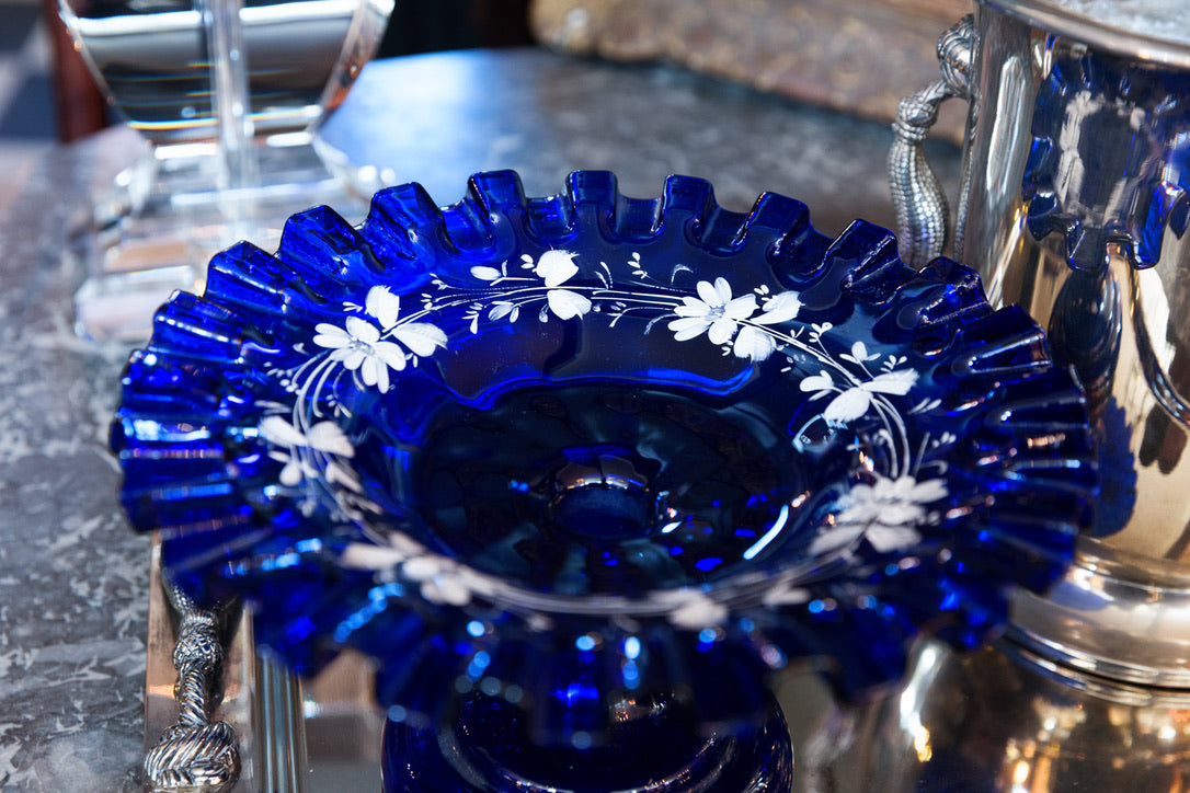 Cobalt Blue Belgian Bon Bon Plate