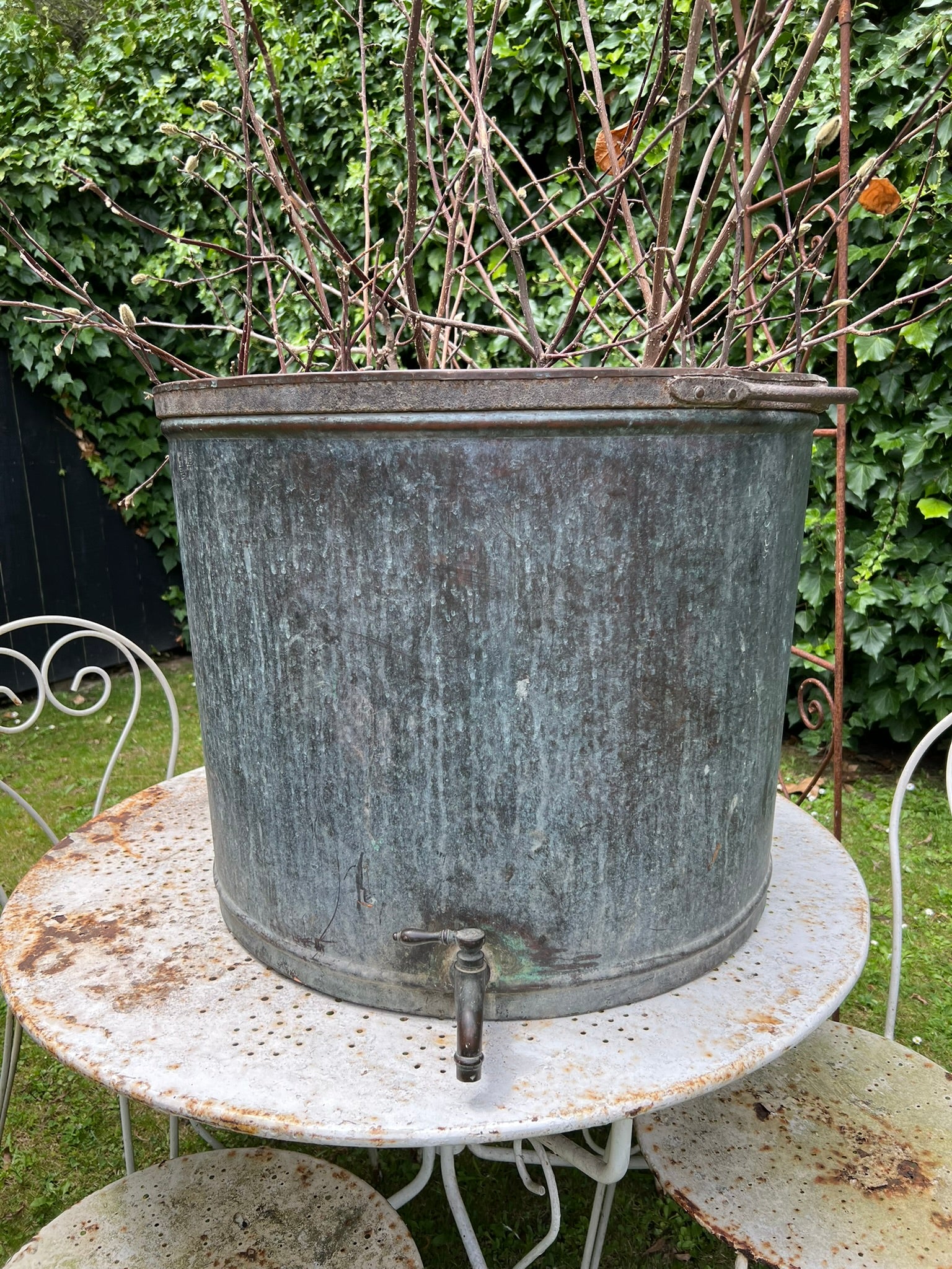 Vintage XL French Copper Cauldron