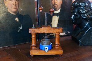 Vintage French Olive Press ~ Cherrywood