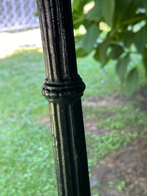 Vintage French Bistro Table ~ Black Stone Top