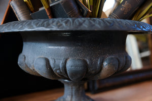 Large 19th Century French Cast Iron Urns