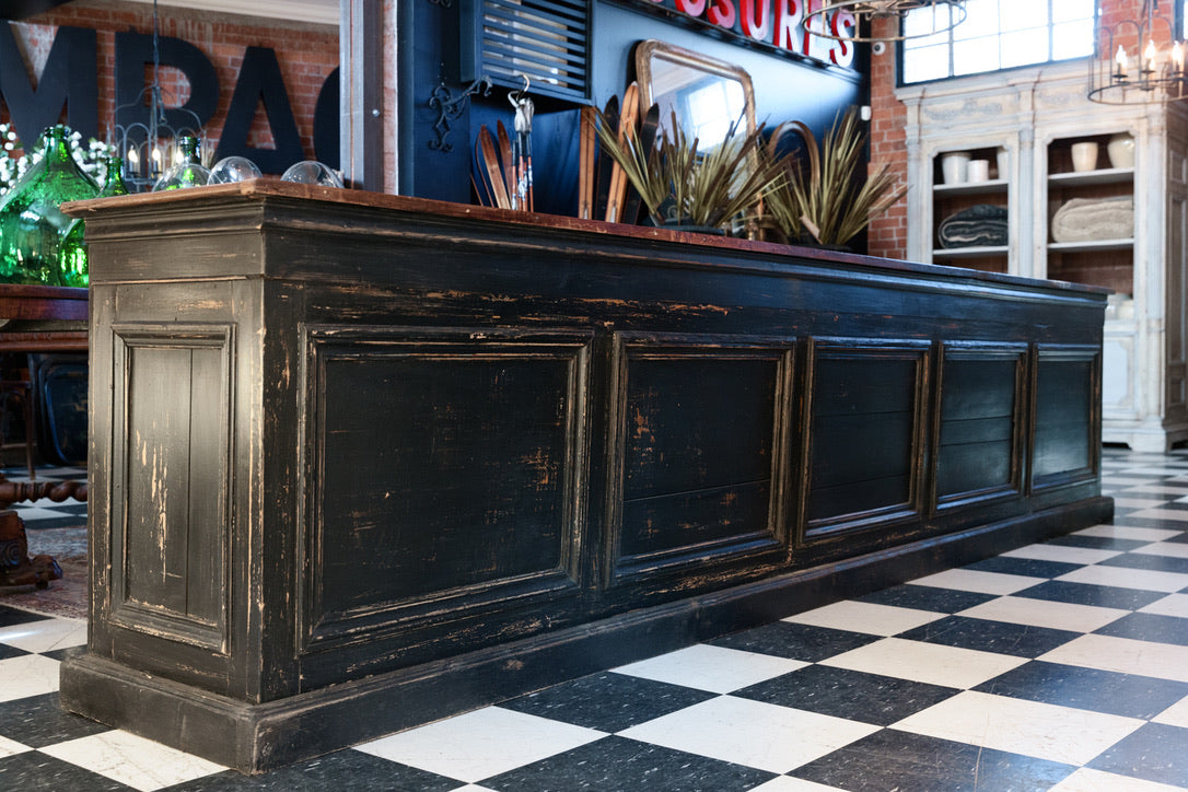 Fantastic XL French 1920's Haberdashery Shop Counter