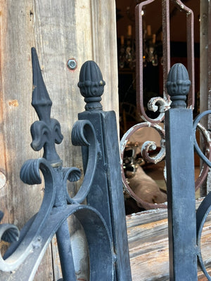 French Wrought Iron Gates ~ Black Acorn Finals