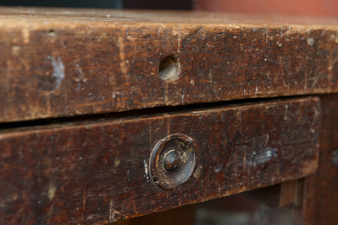 1930's French Workbench/Console ~ Natural