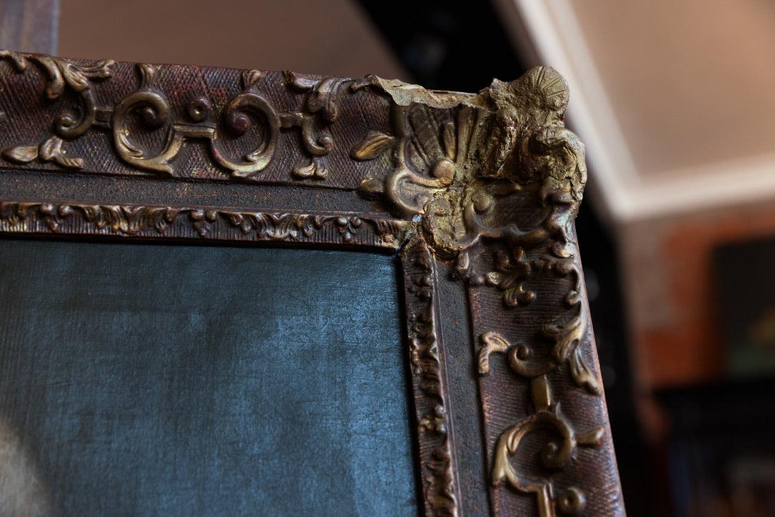 French Oil Portrait Canvas ~ Gilt Frame