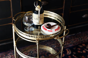 French Mid Century Round Trolley