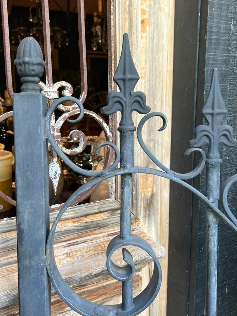 French Wrought Iron Gates ~ Black Acorn Finals