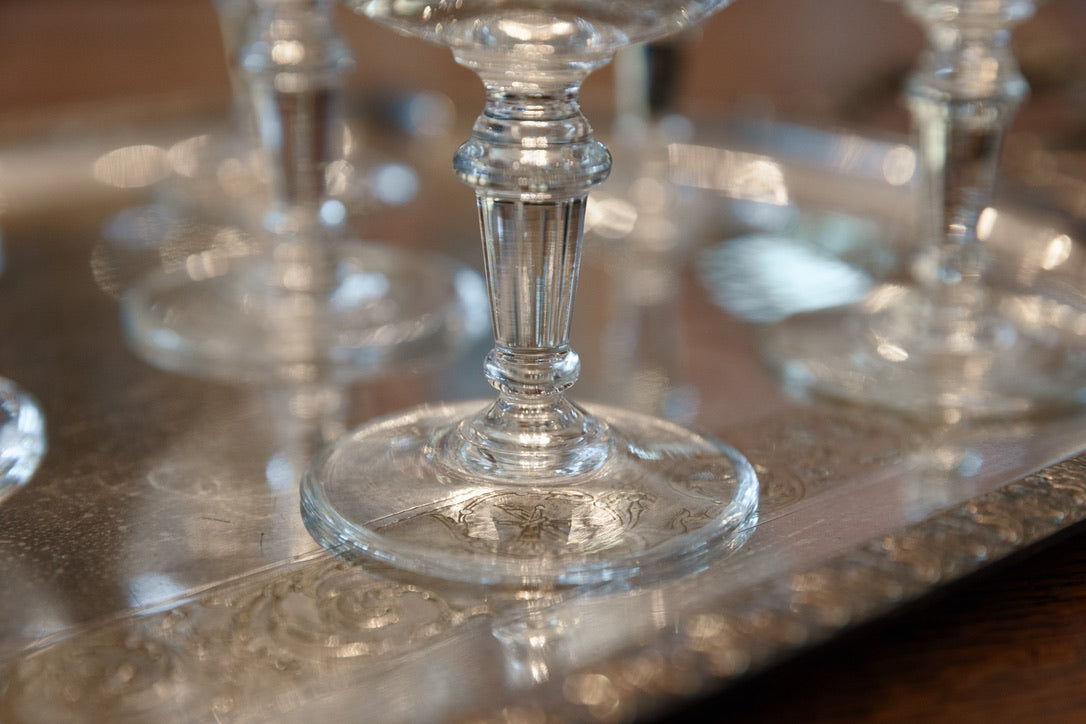 Vintage French Crystal Coupes ~ 1940's