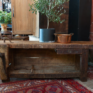 1930's French Workbench/Console ~ Natural