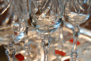 Vintage French Hand Cut Crystal Flutes
