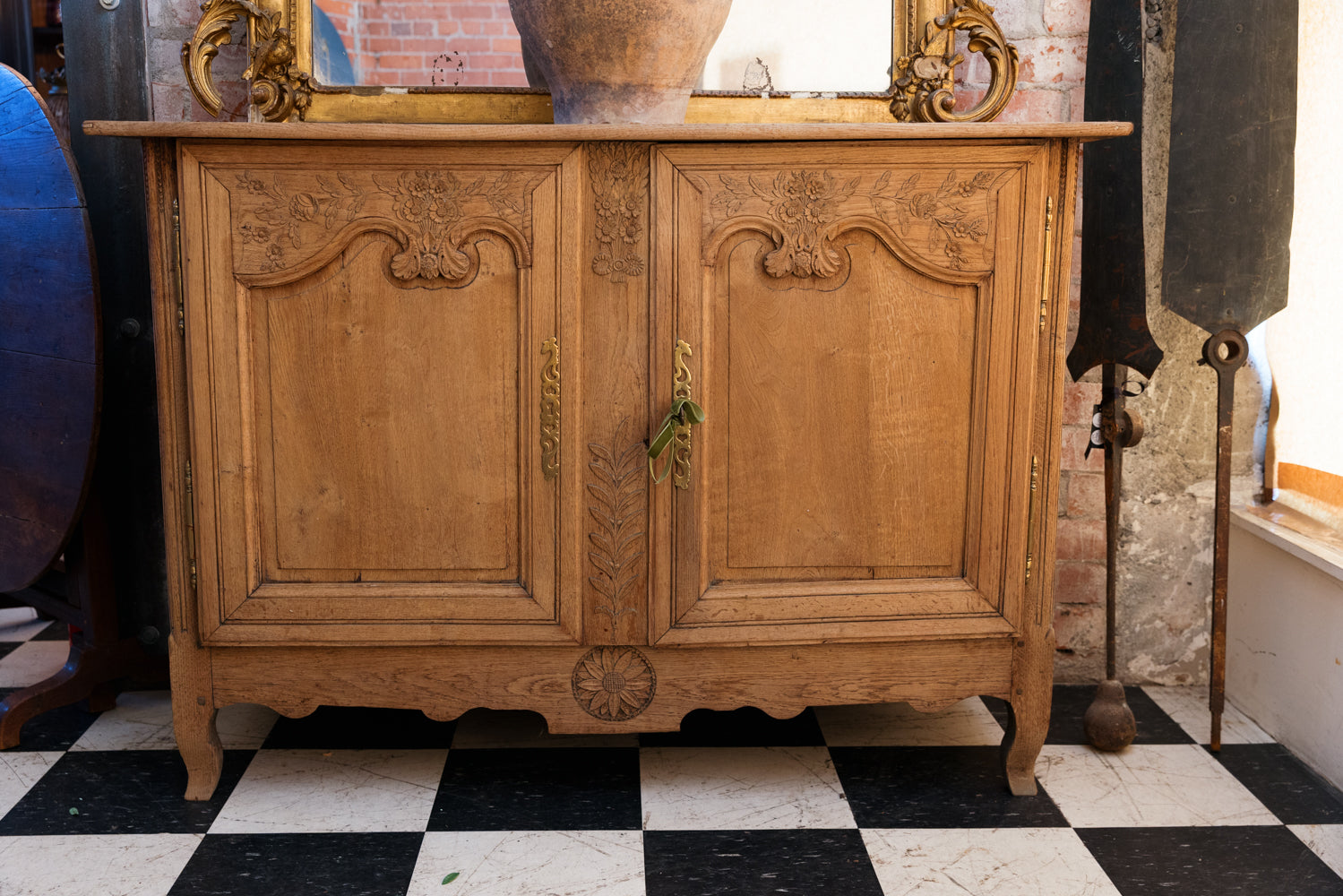 19th Century French Bleached Oak Dresser